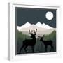 Deer Path Moon-Color Bakery-Framed Giclee Print