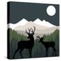 Deer Path Moon-Color Bakery-Stretched Canvas