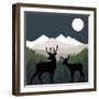 Deer Path Moon-null-Framed Giclee Print