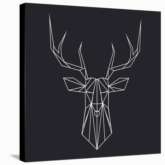 Deer Polygon-Lisa Kroll-Stretched Canvas