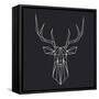 Deer Polygon-Lisa Kroll-Framed Stretched Canvas