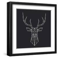 Deer Polygon-Lisa Kroll-Framed Art Print