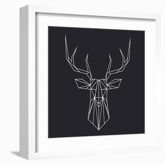 Deer Polygon-Lisa Kroll-Framed Art Print