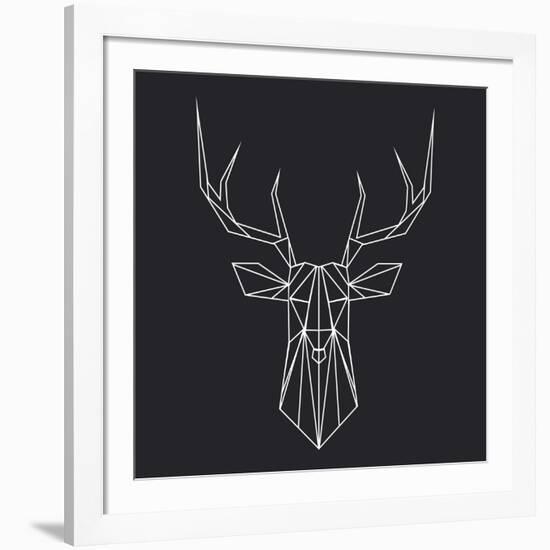 Deer Polygon-Lisa Kroll-Framed Art Print