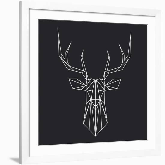 Deer Polygon-Lisa Kroll-Framed Art Print