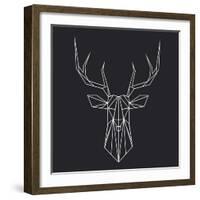 Deer Polygon-Lisa Kroll-Framed Art Print