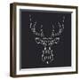 Deer Polygon-Lisa Kroll-Framed Art Print