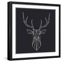 Deer Polygon-Lisa Kroll-Framed Art Print