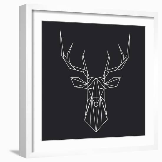 Deer Polygon-Lisa Kroll-Framed Art Print