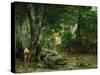 Deer Reserve at Plaisir Fontaine, 1866-Gustave Courbet-Stretched Canvas