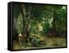 Deer Reserve at Plaisir Fontaine, 1866-Gustave Courbet-Framed Stretched Canvas