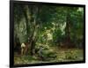 Deer Reserve at Plaisir Fontaine, 1866-Gustave Courbet-Framed Giclee Print