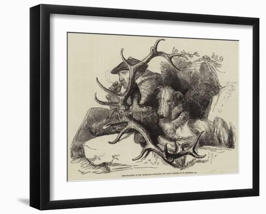 Deer-Stalking in the Highlands, Watching the Body-Edwin Landseer-Framed Giclee Print
