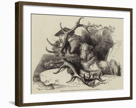 Deer-Stalking in the Highlands, Watching the Body-Edwin Landseer-Framed Giclee Print