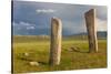 Deer stones with inscriptions, 1000 BC, Mongolia.-Tom Norring-Stretched Canvas