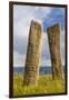 Deer stones with inscriptions, 1000 BC, Mongolia.-Tom Norring-Framed Photographic Print