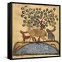 Deer-type, Rabbit and Fox, Standing Over Water-Aristotle ibn Bakhtishu-Framed Stretched Canvas