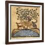 Deer-type, Rabbit and Fox, Standing Over Water-Aristotle ibn Bakhtishu-Framed Giclee Print