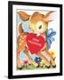 Deer Valentine-null-Framed Art Print