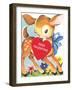Deer Valentine-null-Framed Art Print