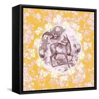 Deer with Chintz-null-Framed Stretched Canvas