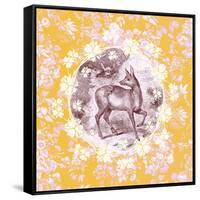 Deer with Chintz-null-Framed Stretched Canvas