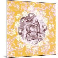 Deer with Chintz-null-Mounted Art Print