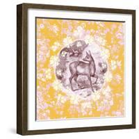 Deer with Chintz-null-Framed Art Print