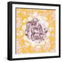 Deer with Chintz-null-Framed Art Print