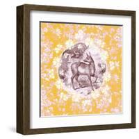 Deer with Chintz-null-Framed Art Print