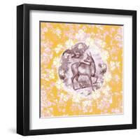 Deer with Chintz-null-Framed Art Print