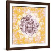 Deer with Chintz-null-Framed Art Print