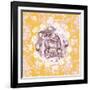 Deer with Chintz-null-Framed Art Print