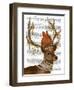 Deer with Gold Bells-Fab Funky-Framed Art Print