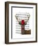 Deer with Red Top Hat and Moustache-Fab Funky-Framed Art Print