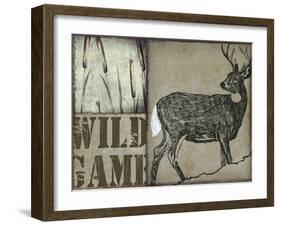 Deer with white tail-null-Framed Giclee Print