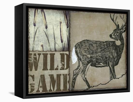 Deer with white tail-null-Framed Stretched Canvas
