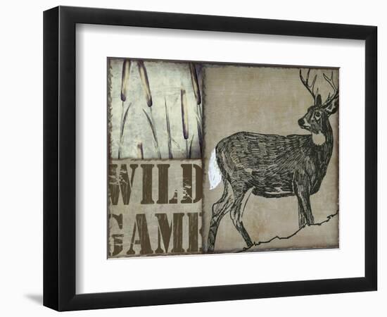 Deer with white tail-null-Framed Giclee Print