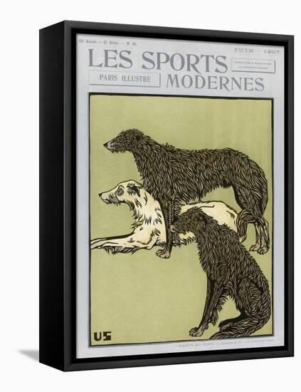 Deerhounds on Cover-null-Framed Stretched Canvas