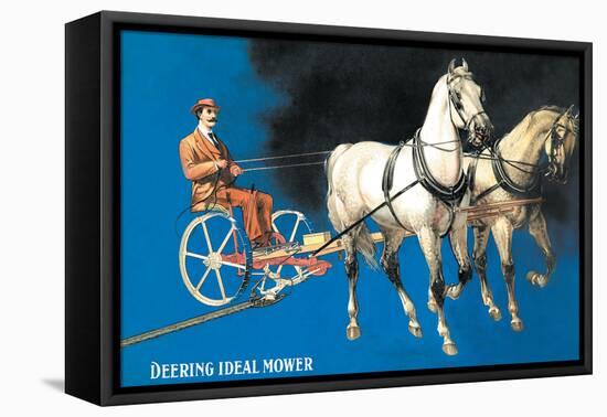 Deering Ideal Mower-null-Framed Stretched Canvas