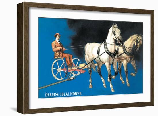 Deering Ideal Mower-null-Framed Art Print