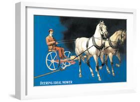 Deering Ideal Mower-null-Framed Art Print