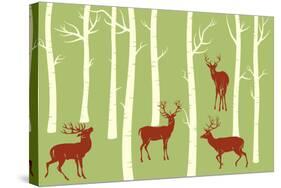 Deers-Milovelen-Stretched Canvas