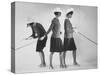 Dees Triplets Modeling Look Alike Outfits-Nina Leen-Stretched Canvas