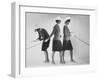 Dees Triplets Modeling Look Alike Outfits-Nina Leen-Framed Photographic Print