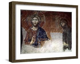 Deesis Christ with St. John the Baptist, Detail-null-Framed Giclee Print