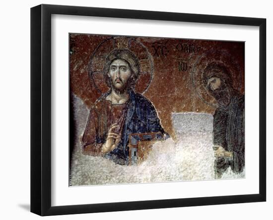 Deesis Christ with St. John the Baptist, Detail-null-Framed Giclee Print