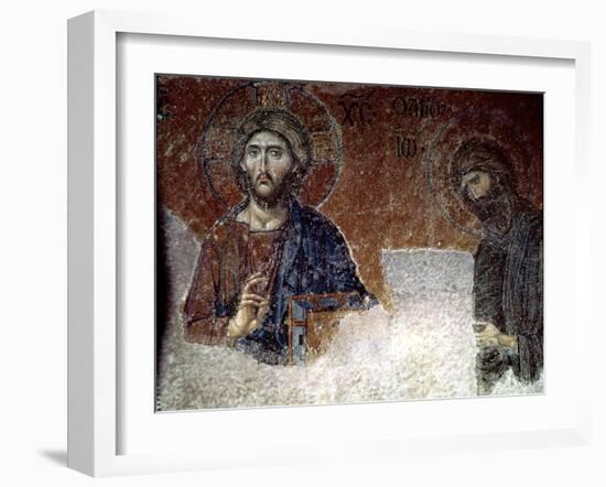 Deesis Christ with St. John the Baptist, Detail-null-Framed Giclee Print