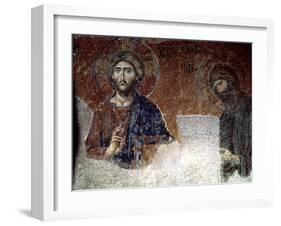 Deesis Christ with St. John the Baptist, Detail-null-Framed Giclee Print