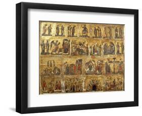 Deesis Row and the Twelve Great Feasts-null-Framed Giclee Print
